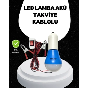 Araç Akü Bağlantılı 12V LED Ampul Pratik Işık Çözümü