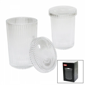 ÇİZGİLİ - CAM BARDAK KAPAKLI - PİPETLİ - ORİGAMİ SİTİLKAHVE - SUNUM - MEŞRUBAT (5047)