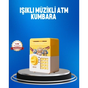 Çocuklar İçin Sarı Elektronik Şifreli Para Biriktirme Kumbarası