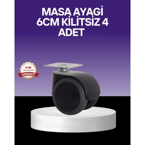 Çok Amaçlı Kilitsiz Masa Ayağı Tekerleği 6 cm