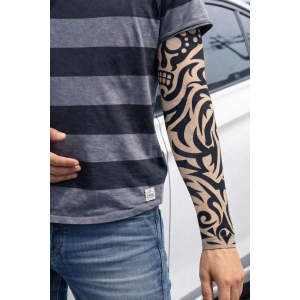 Giyilebilir Kol Dövmesi Çorap Dövme 3D Baskılı Kol Bacak Dövme 2 Adet Model 9 (5047)