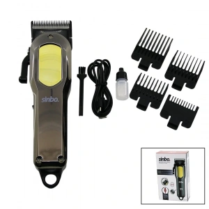 KESİM AYAR MANDALLI USB ŞARJLI - LCD GÖSTERGELİ SAÇ KESME TRAŞ MAKİNESİ GÖVDE KROM KAPLAMA SHC-4396 (5047)