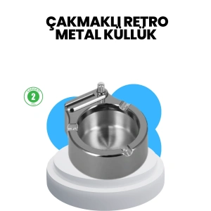 Metal Küllük Çakmaklı Masa Üstü Şık Tasarım