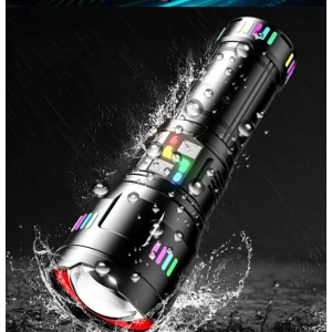 Pro F-3002 Alüminyum TG LED Gece Şeritli Type-C Şarjlı El Feneri