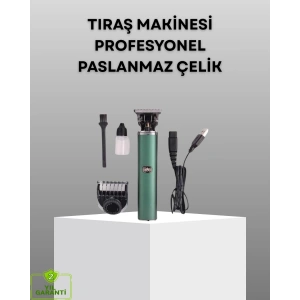 Profesyonel Şarjlı Tıraş Makinesi – 180 Dakika Kullanım, 2.5 Saat Hızlı Şarj, Evrensel USB Şarj Girişli