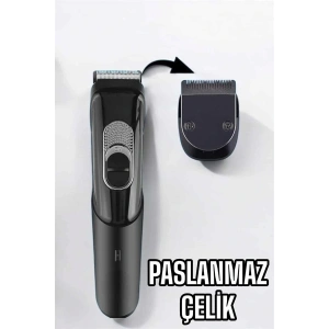 Saç Sakal Vücut Şarjlı Kablosuz Tıraş Makinesi Profesyonel Paslanmaz Çelik