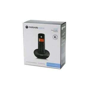 SİYAH DİJİTAL KABLOSUZ - TELSİZ TELEFON ARAYAN NO GÖRME 50 HAFIZA 300M ALAN E-201 (5047)