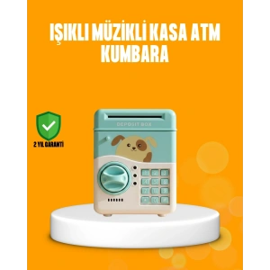 Su Yeşili ATM Kasa Görünümlü Elektronik Şifreli Çocuk Kumbarası