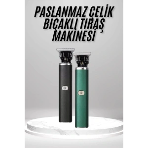 Tıraş Makinesi Profesyonel Paslanmaz Çelik T-bıçak Saç Sakal Ense Vücut