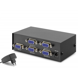 Vga Splitter 1 In 4 Out 200 Mhz - Siyah HDX1278