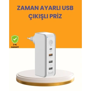 Zaman Kontrollü Şarj Cihazı 30W Hızlı Şarj ve Çoklu USB Çıkışı