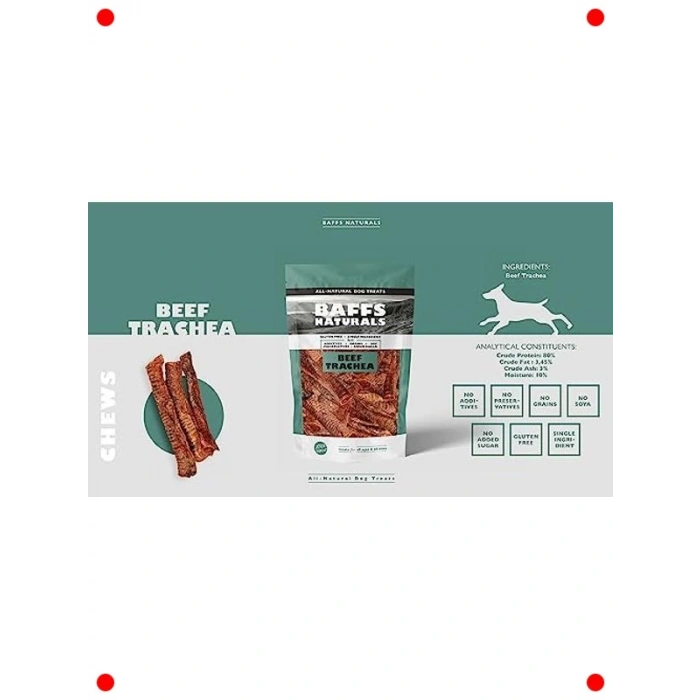 %100 Doğal Dana Gırtlak Köpek Ödülü 100 gr