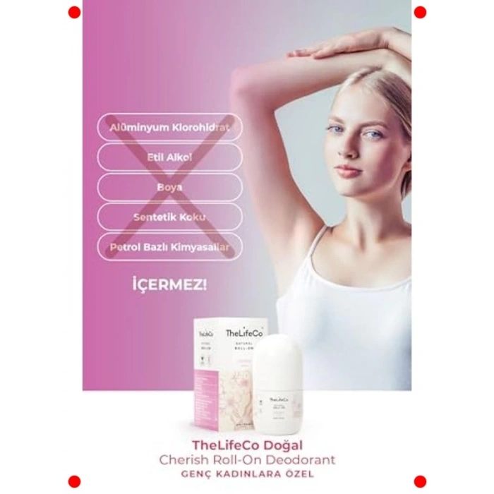 %100 Doğal Roll-On Deodorant - Genç Ciltlere Özel