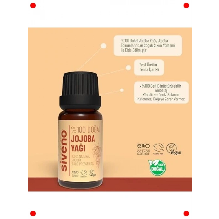%100 Doğal Soğuk Sıkım Jojoba Yağı 10ml