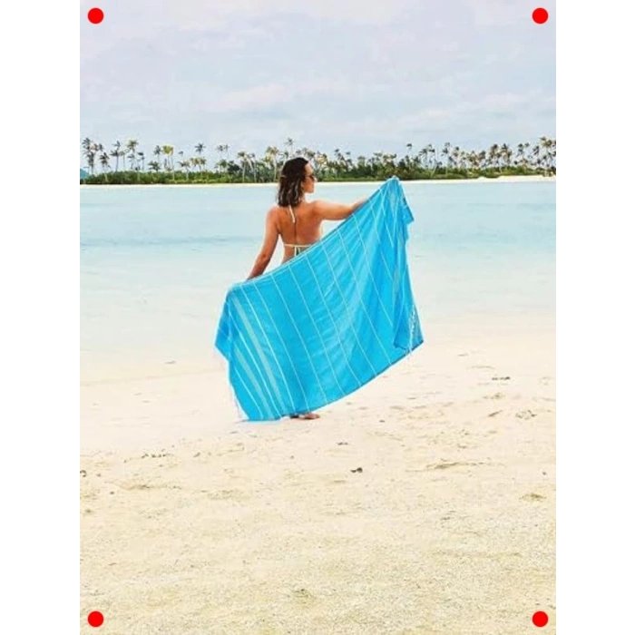 %100 Pamuk Extra Büyük Peştemal Plaj Havlusu (90x180 cm)