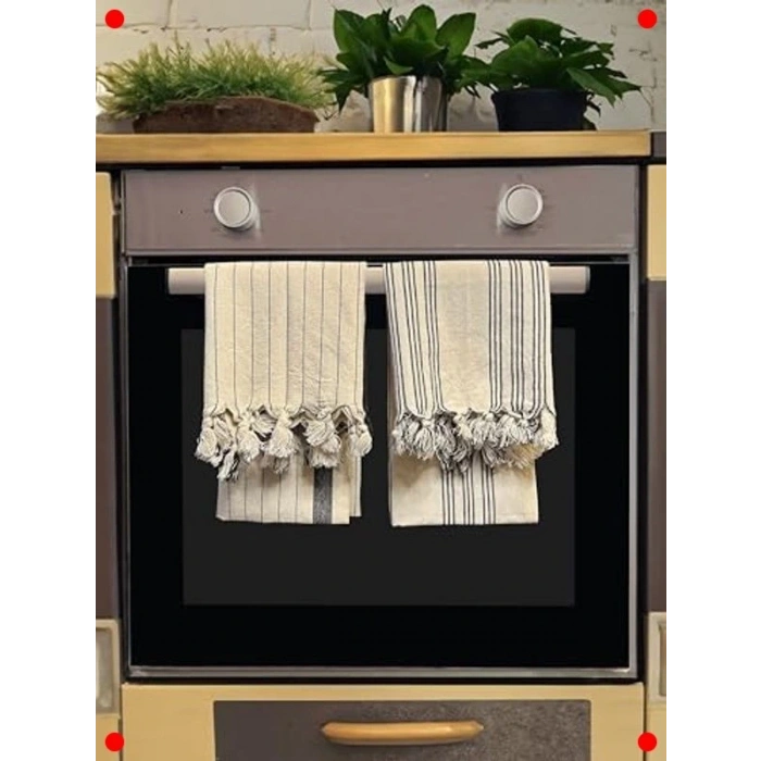 %100 Pamuk Mutfak Kurulama Bezleri 2li Set