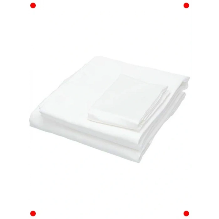 %100 Pamuk Saten Tek Kişilik Ekru Nevresim Takımı