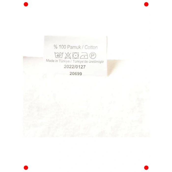 %100 Pamuk Taraftar Temalı Yüz Havlusu (Beyaz, 50x90 cm)