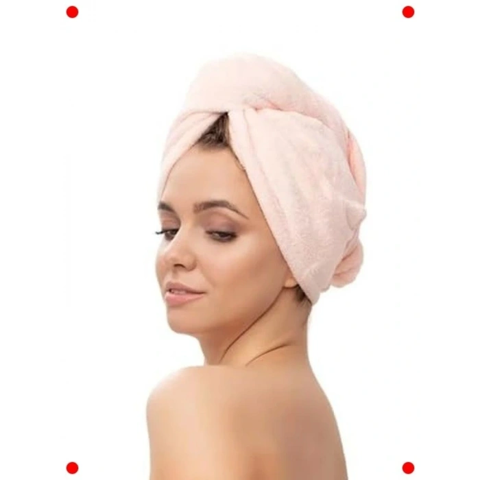 %100 Pamuklu Pudra Saç Kurutma Bonesi