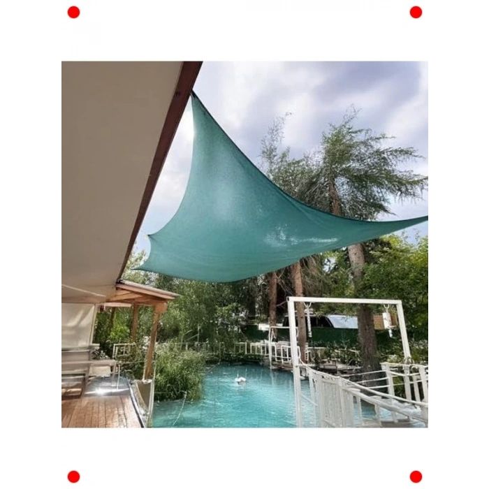 %95 Yeşil Gölgeleme ve Çit Filesi - Düz Kenar - 1x11M