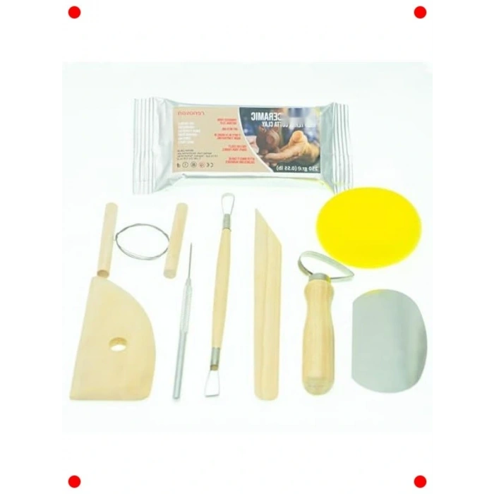 & Kil Şekillendirme Alet Seti (Ahşap Saplı)