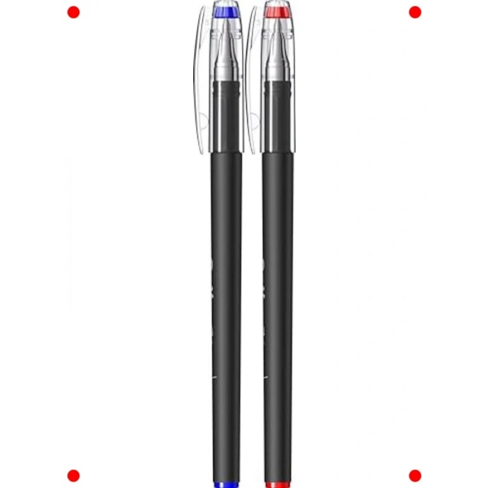 0.5 mm Jel Kalem Seti - Hızlı Kuru, Mavi & Kırmızı