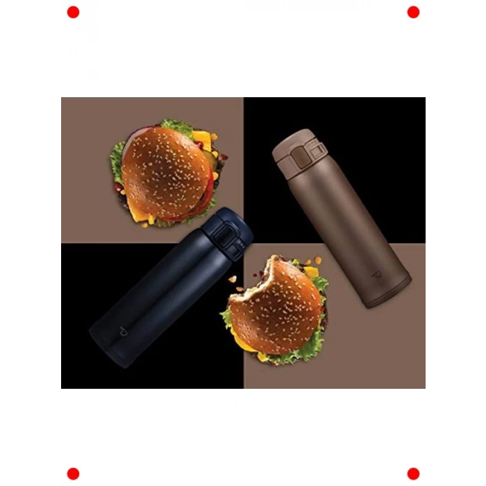 0.60 lt Siyah Paslanmaz Çelik Termos Matara