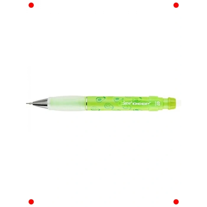 0.7 mm Ergonomik Mekanik Kurşun Kalem - Fosforlu Yeşil