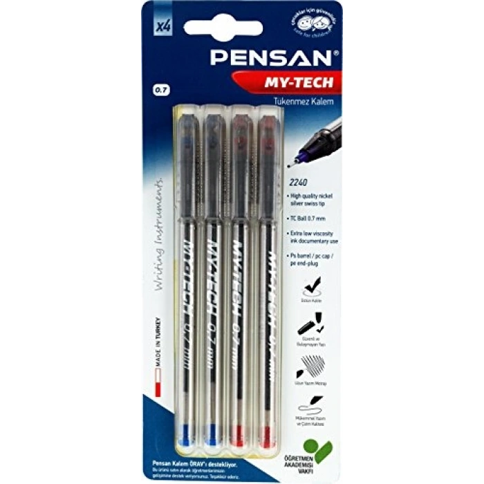 0,7 mm Tükenmez Kalem Seti - Karışık Renklerde