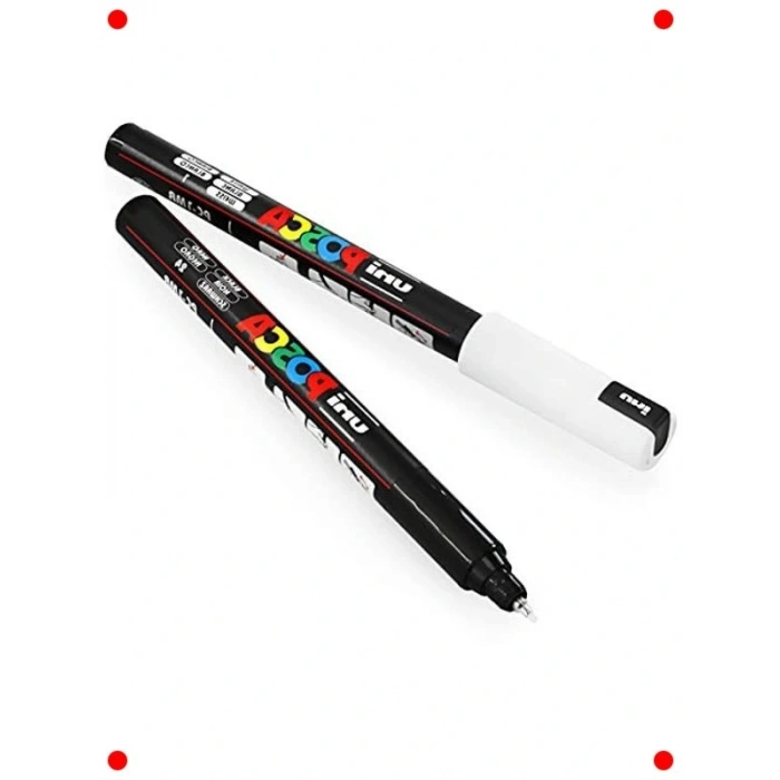 0.7mm Sanat Boya Markörü Siyah Beyaz 2li