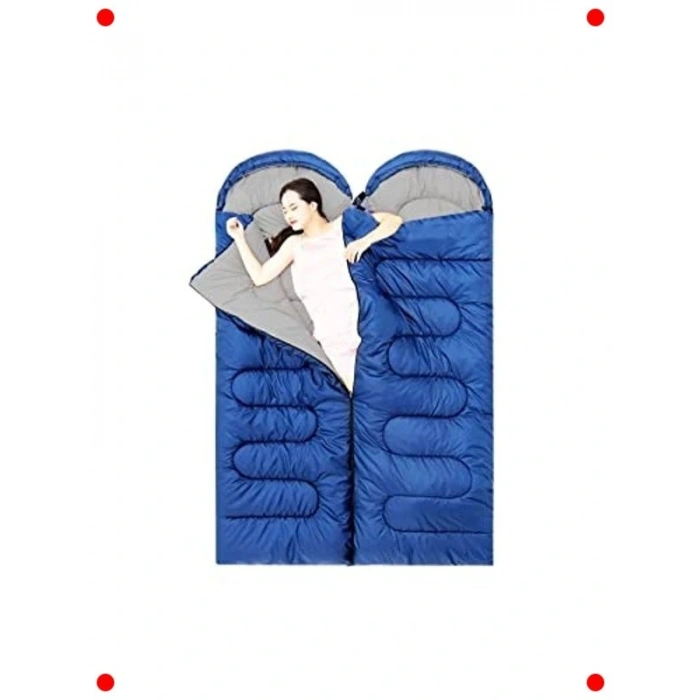 0°C Konforlu Kamp Uyku Tulumu - Mavi