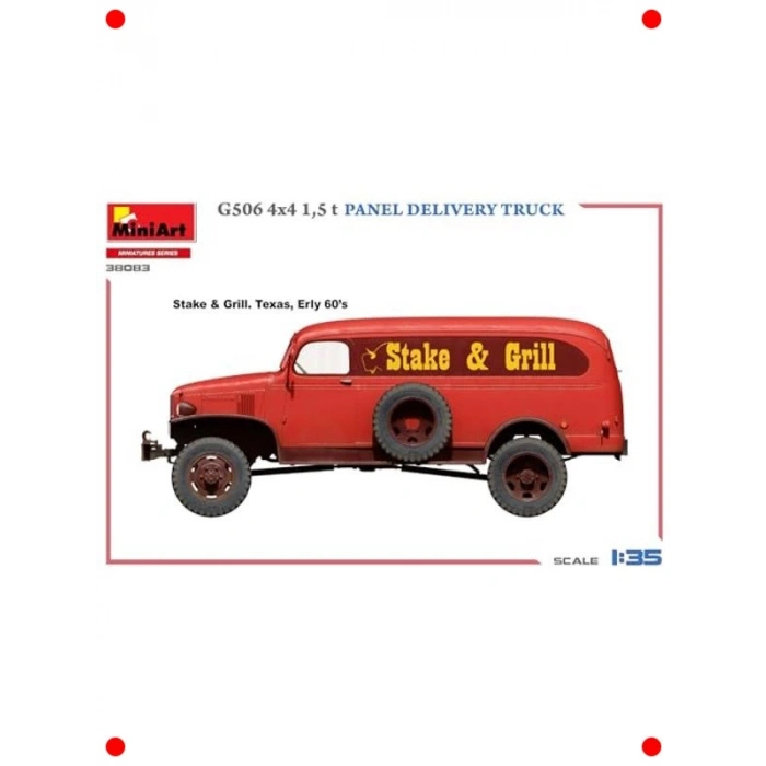 1:35 Ölçekli 4x4 Panel Teslim Kamyon Maketi