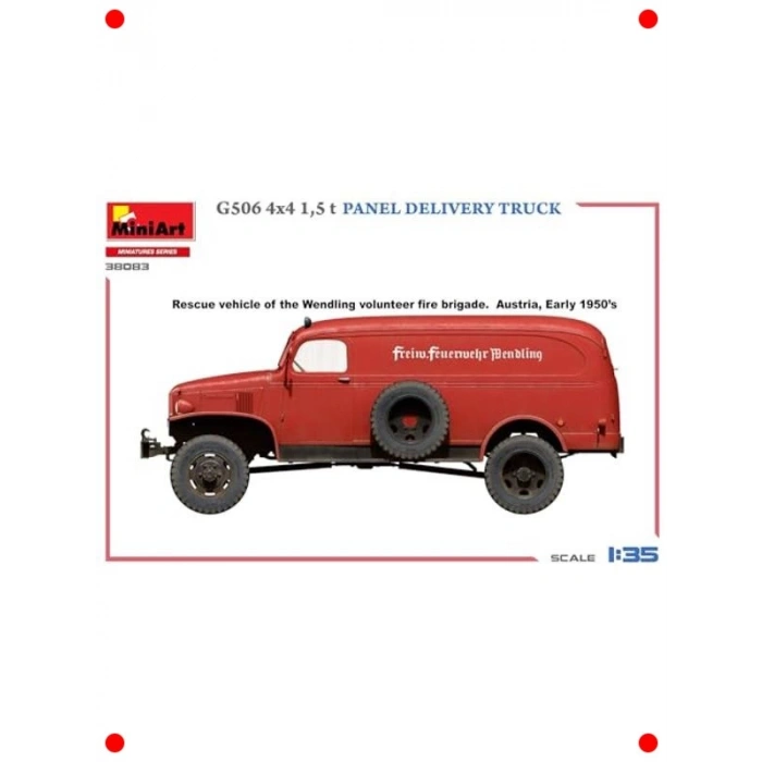 1:35 Ölçekli 4x4 Panel Teslim Kamyon Maketi