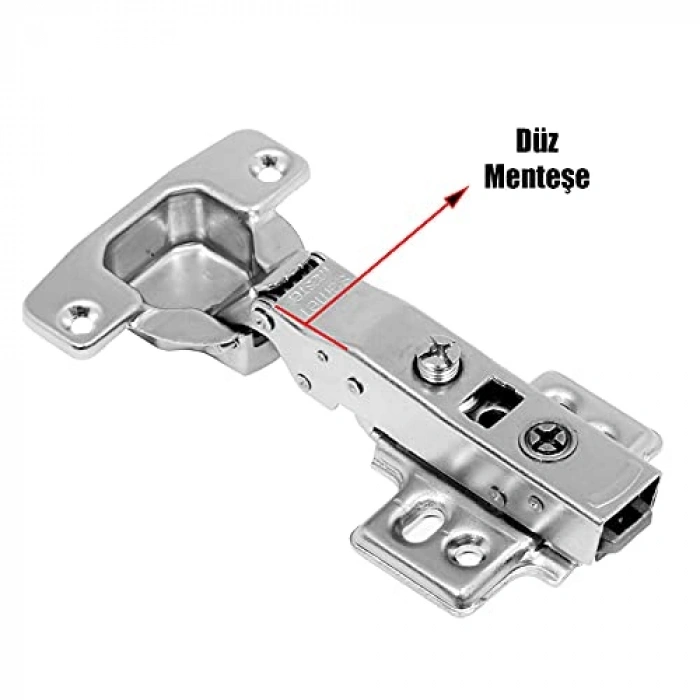 1 ÇİFT  Frenli Dolap Kapak Menteşesi Pistonlu Düz Tas Menteşe