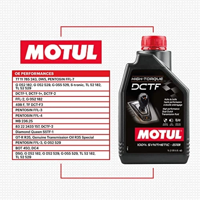 1 L Hacminde Tam Sentetik DCTF Şanzıman Yağı, Yüksek Performans