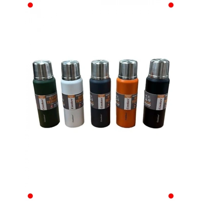 1 Litre Paslanmaz Çelik Kamp Termosu - Yeşil