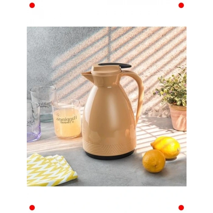 1 Litre Sarı Cam Termos