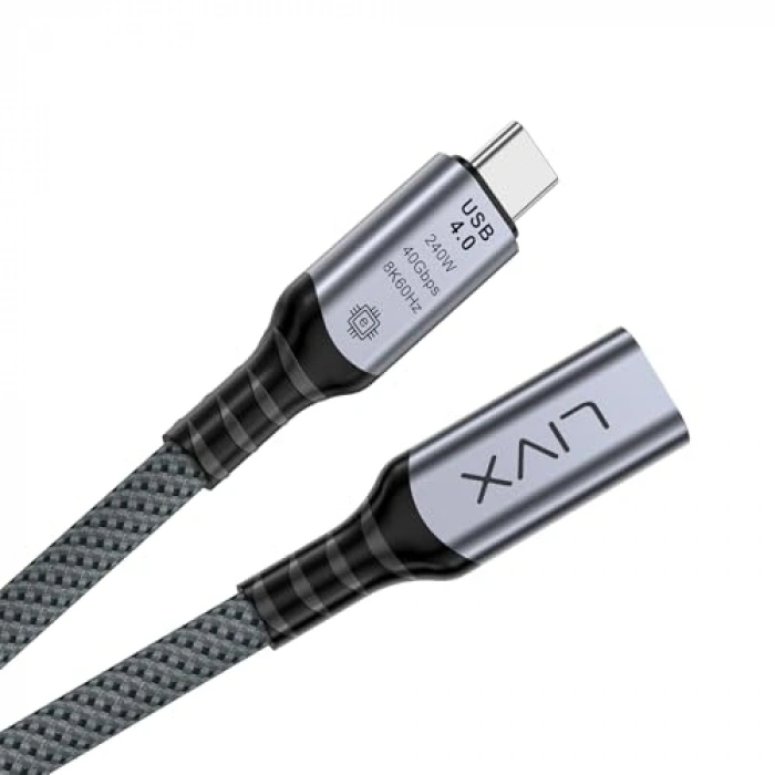 1 Metre Uzunlukta USB4.0 Type C Uzatma Kablosu, 240W