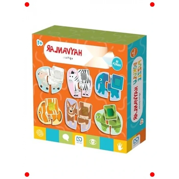 1+ Yaş Dokulu Hvanlar Eğitici Yapboz (18 Parça)