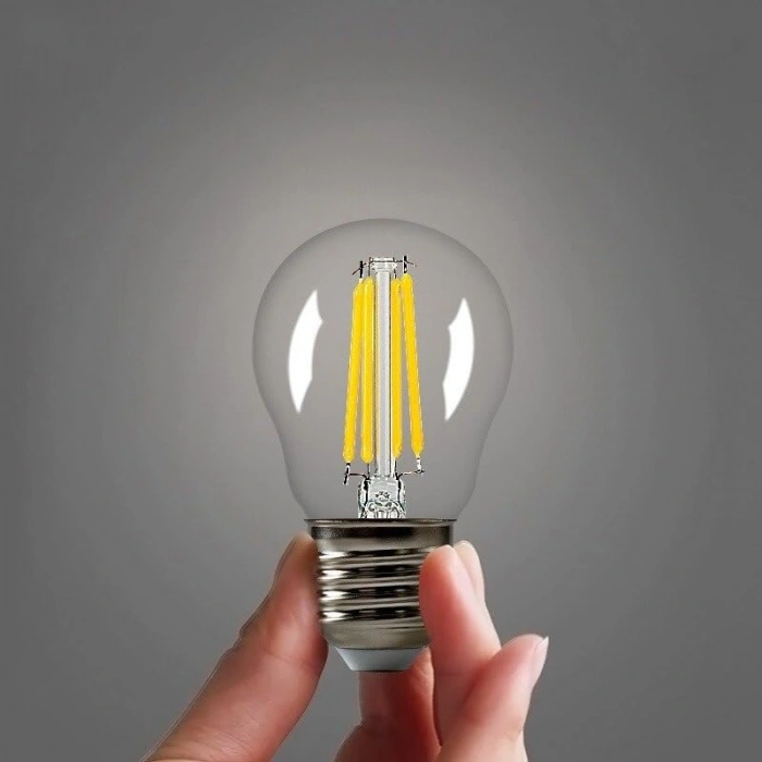 10 Adet 6 Watt LED Filament Ampul, Şeffaf Cam