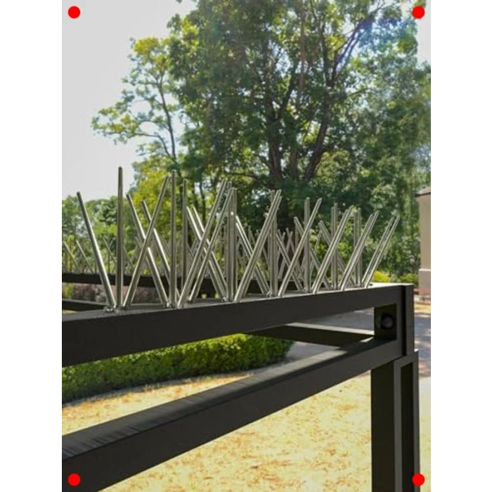 10 Adet Kuş Kovucu Dikenli Bariyer 50 cm - Siyah