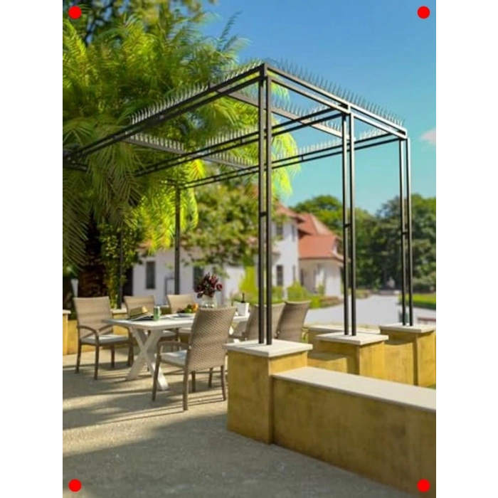 10 Adet Kuş Kovucu Dikenli Bariyer 50 cm - Siyah