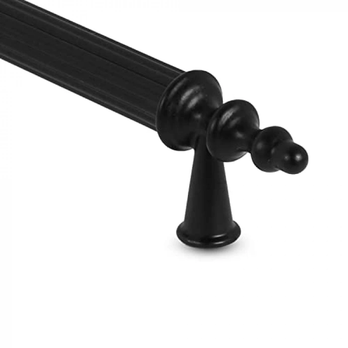 10 Adet Mutfak Dolap Kapak Kulpu, 96 mm Siyah Plastik