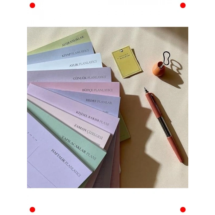 10 Çeşit Tarihsiz Günlük Masaüstü Planlayıcı