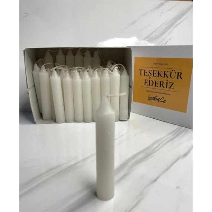 10 cm Uzunluğunda 40 Adet Mum, Bakkal Mumu Seti