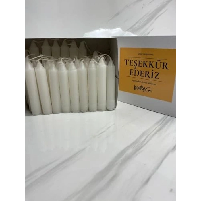 10 cm Uzunluğunda 40 Adet Mum, Bakkal Mumu Seti
