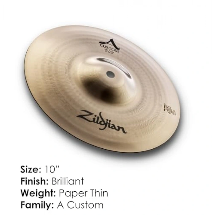 10 inç splash zil, parlak finish tasarım