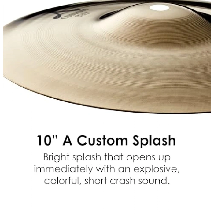 10 inç splash zil, parlak finish tasarım