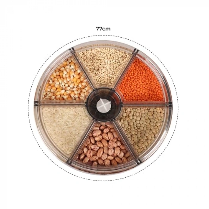 10 Kapasiteli 6 Gözlü Bakliyat Saklama Kabı