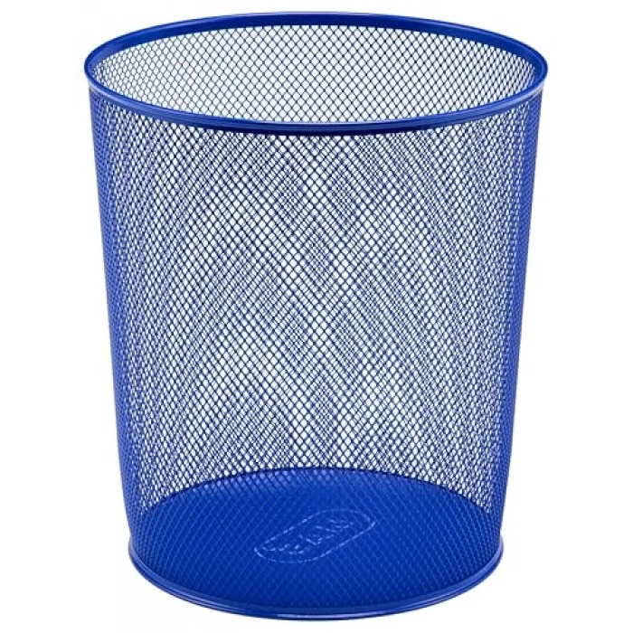 10 Lt Lacivert Metal Çöp Kovası, Perforeli Tasarım